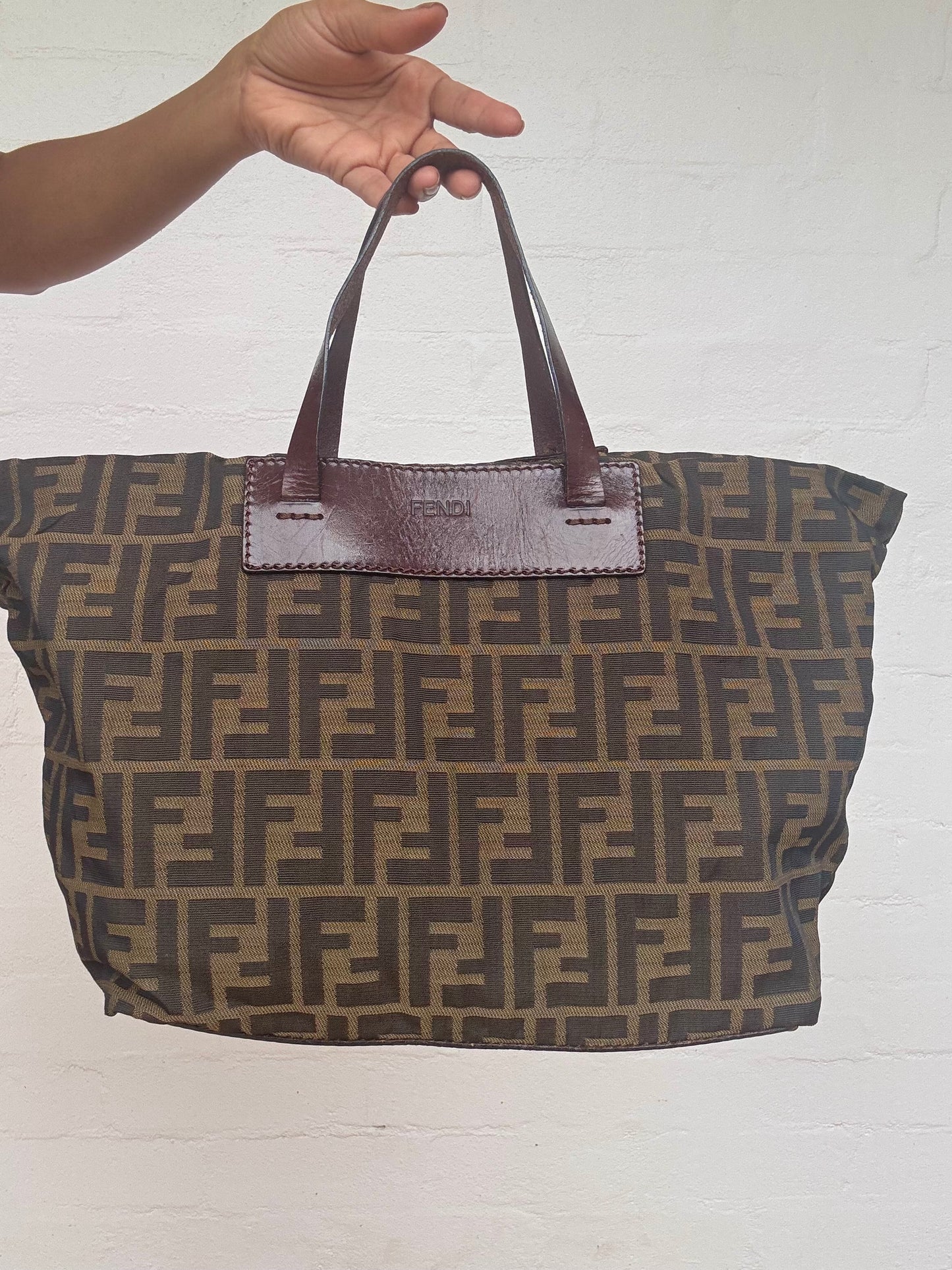 Vintage Fendi Zucca Foldable Tote - Large