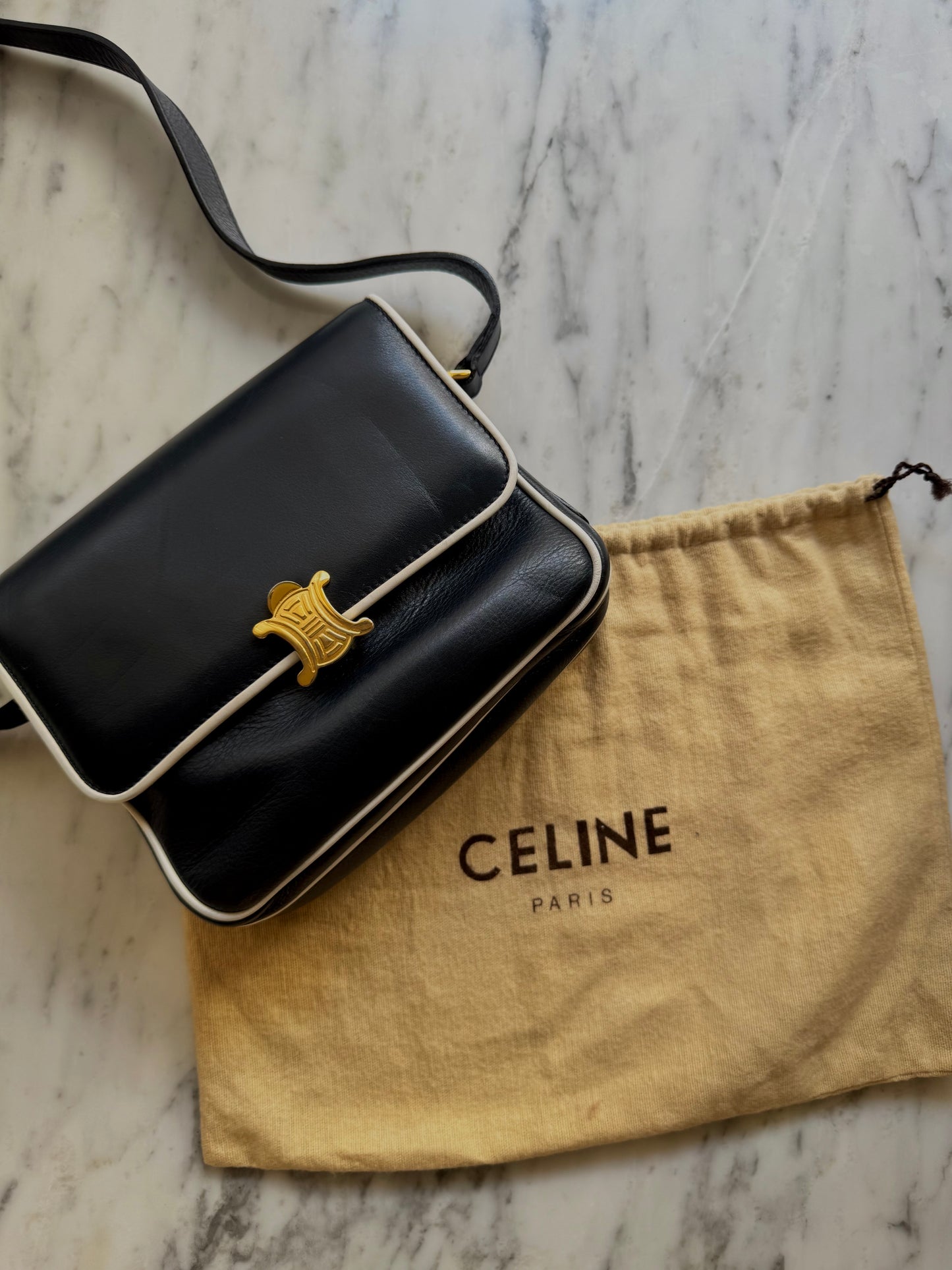 Rare Vintage Céline Triomphe Box Bag