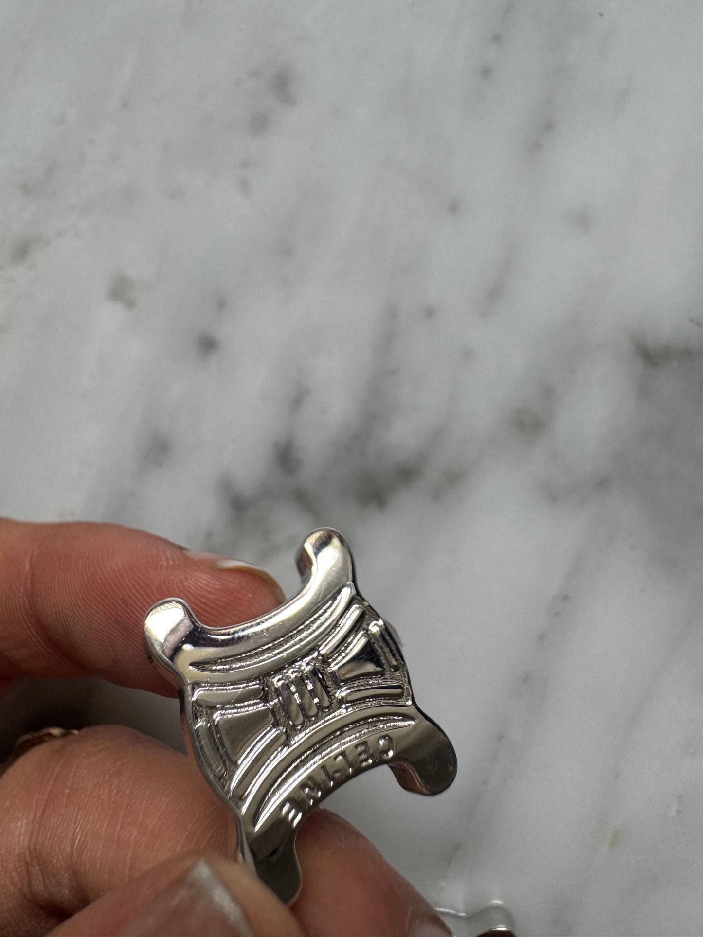 Vintage Céline Triomphe Clip Earrings