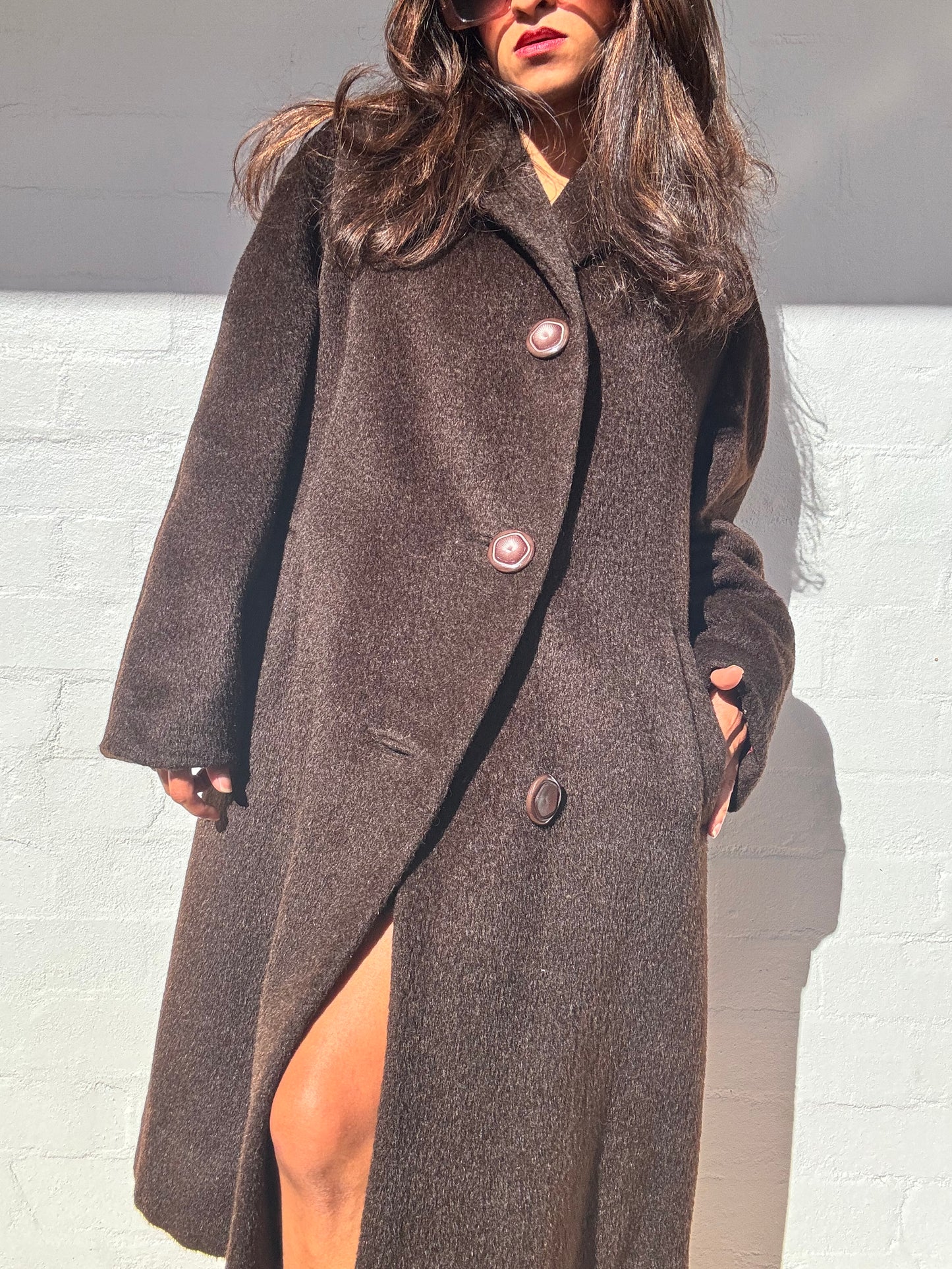 Vintage Mohair & Wool Coat - Made in England