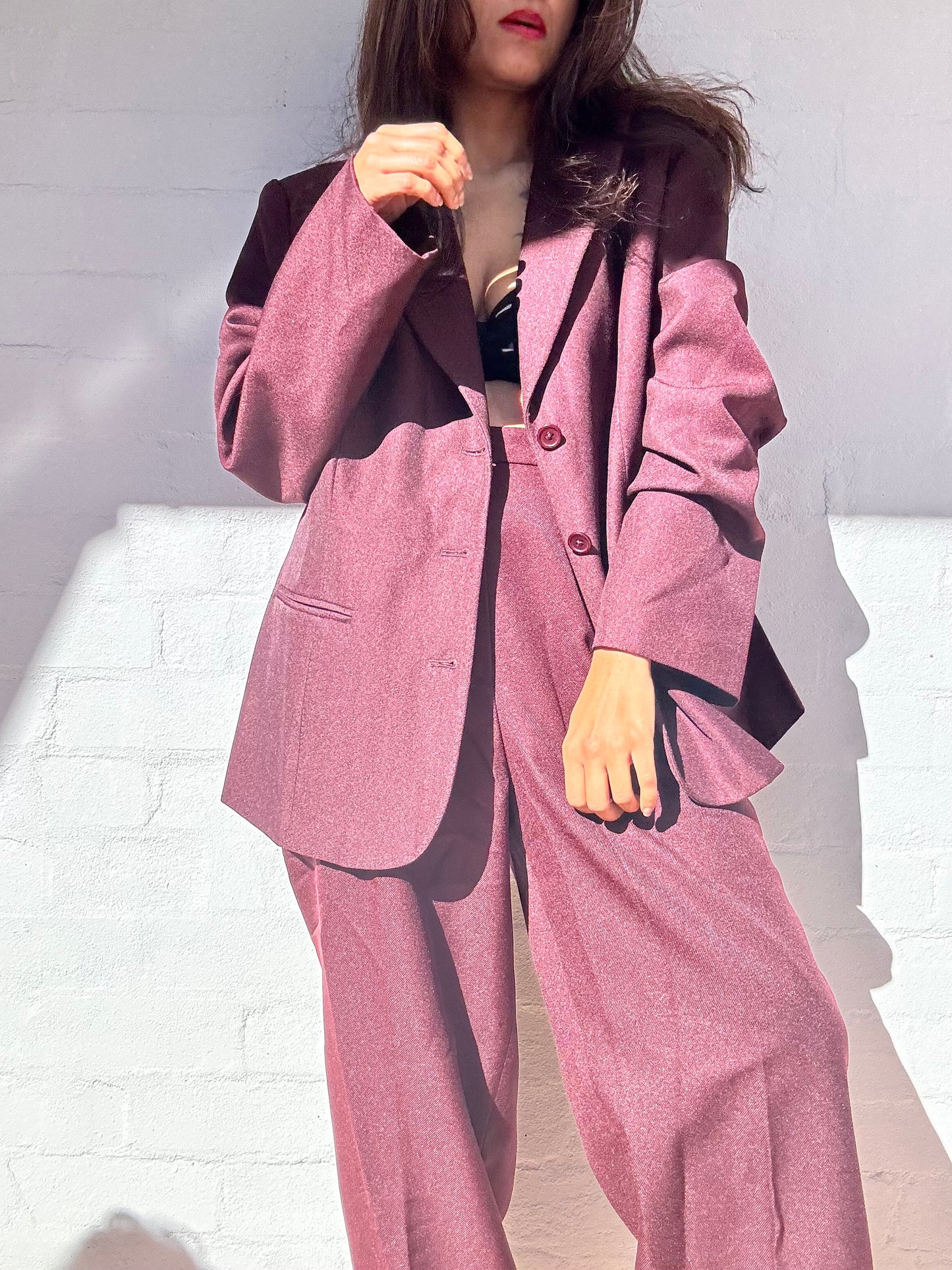 Vintage Burgundy Suit Set