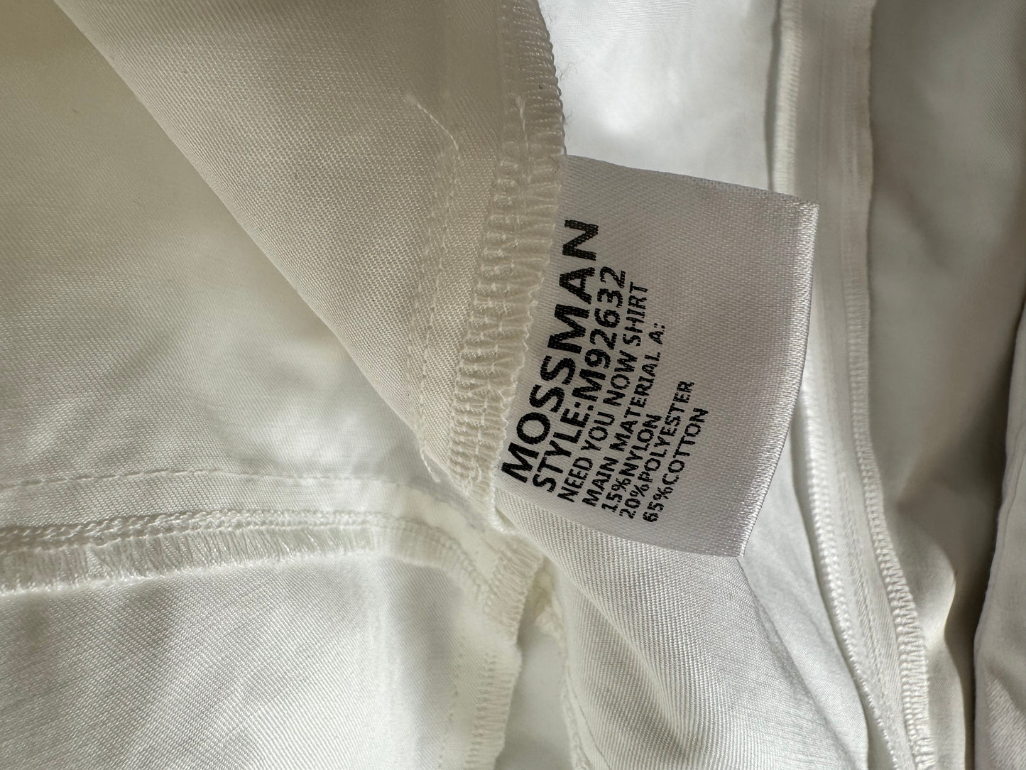 Mossman White Cotton Shirt
