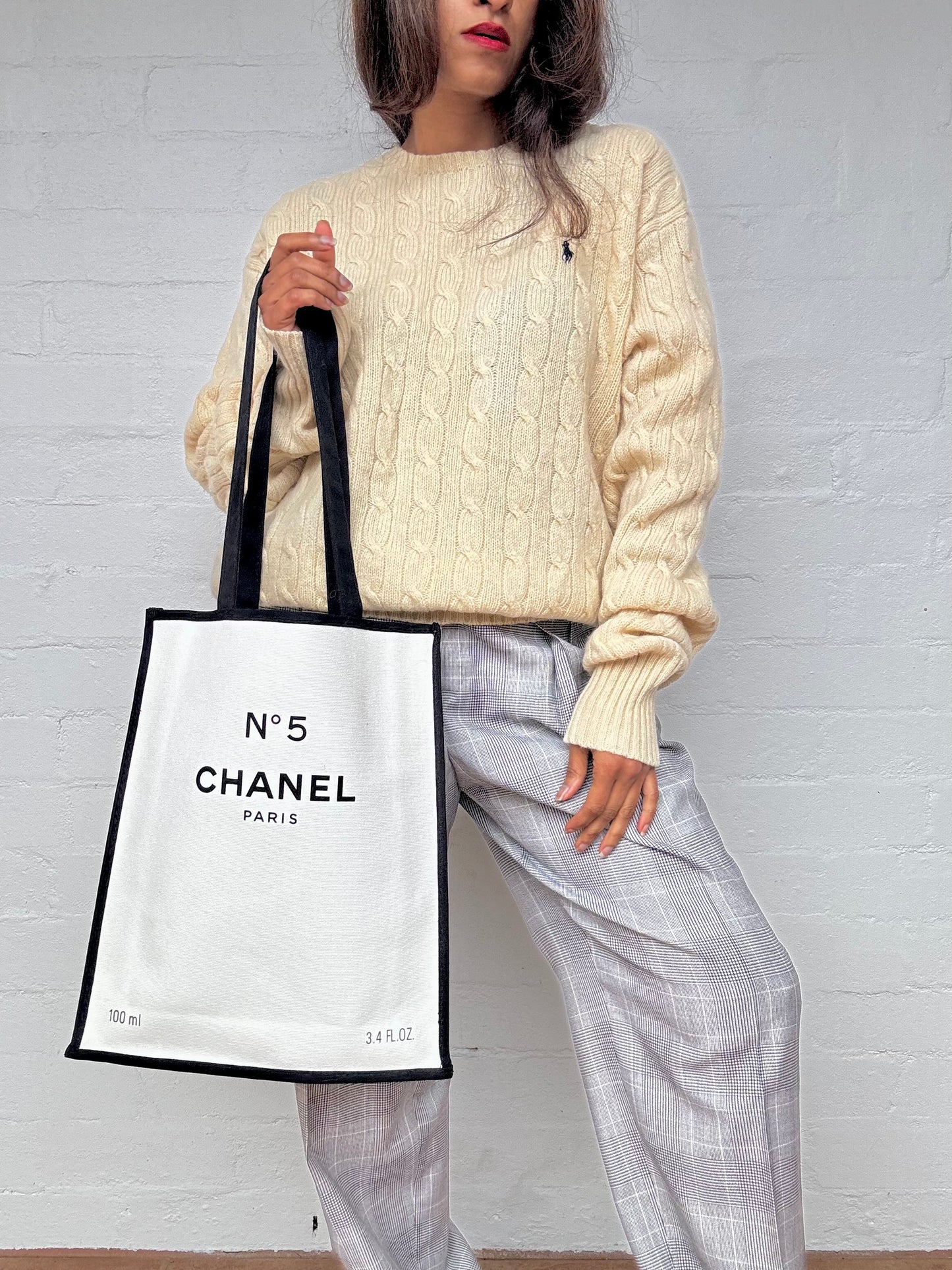 CHANEL N ° 5 100th Anniversary Tote Bag Black × White Novelty 2021