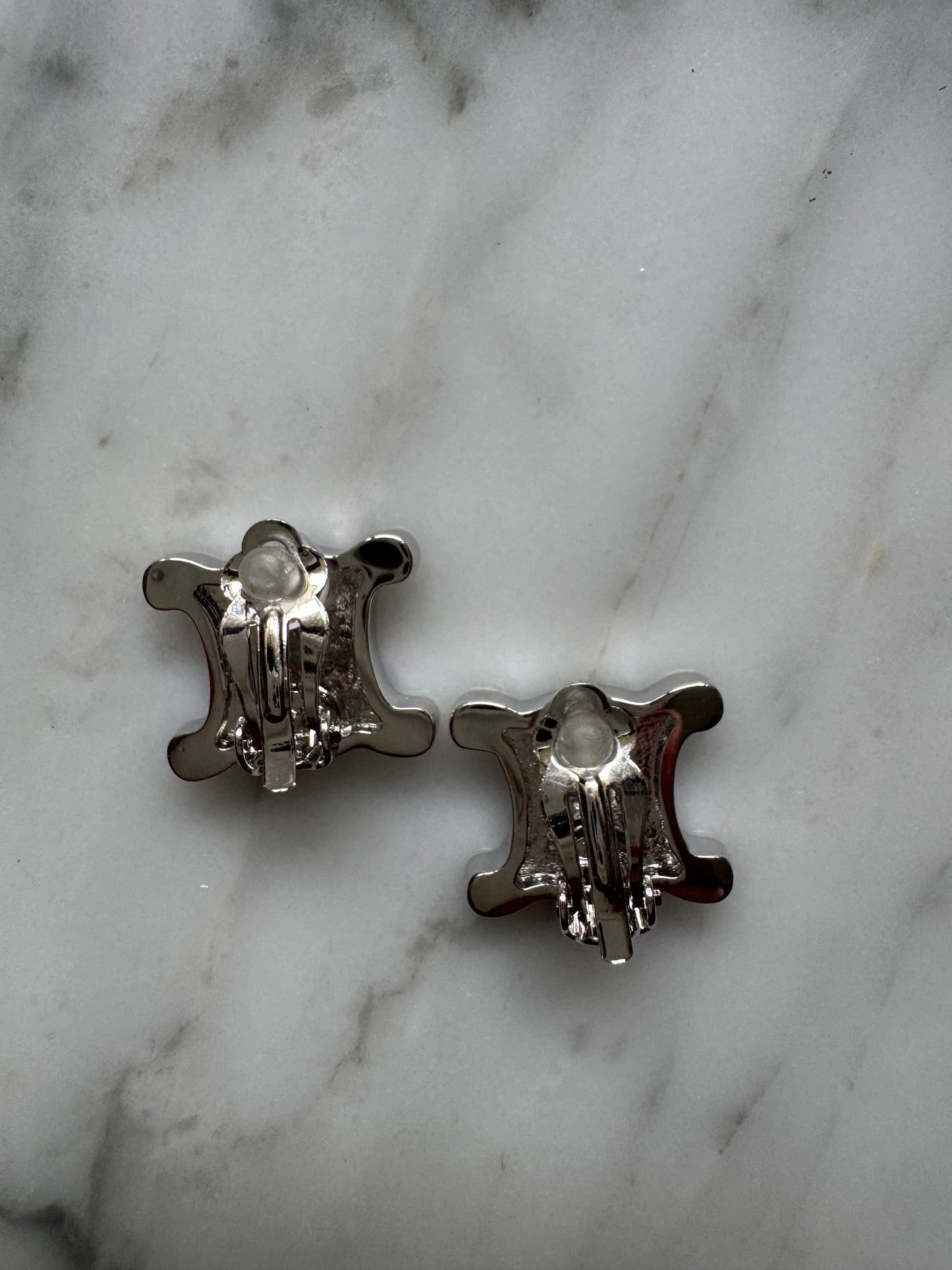 Vintage Céline Triomphe Clip Earrings