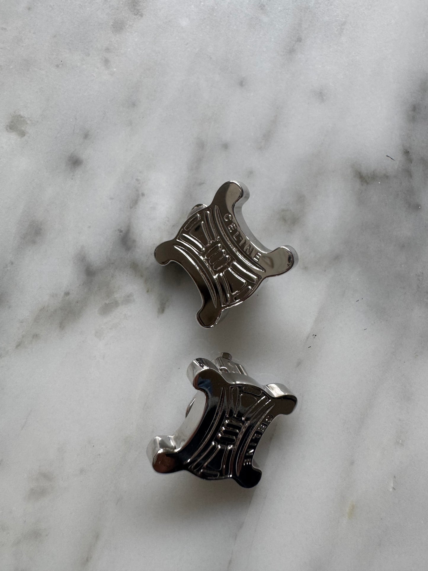 Vintage Céline Triomphe Clip Earrings