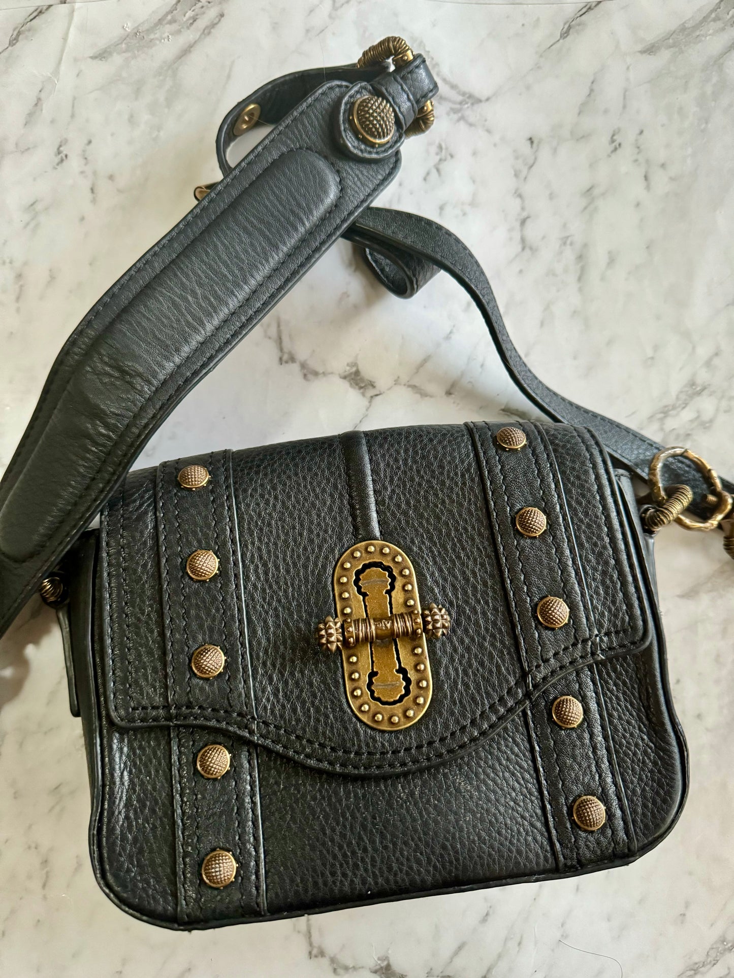 AJE Hutton Leather Crossbody Bag