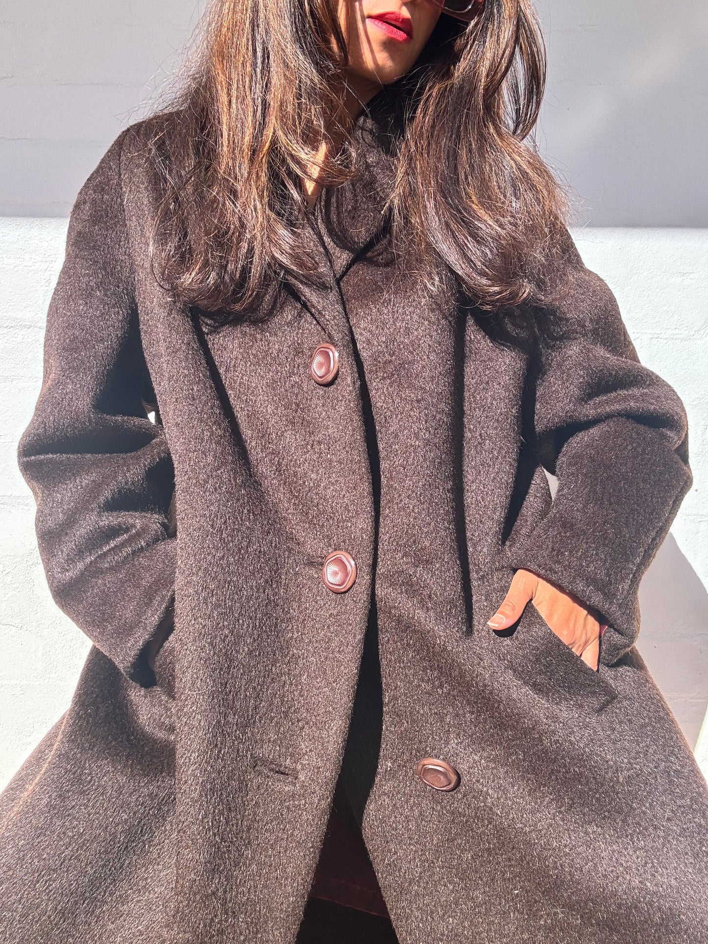 Vintage Mohair & Wool Coat - Made in England