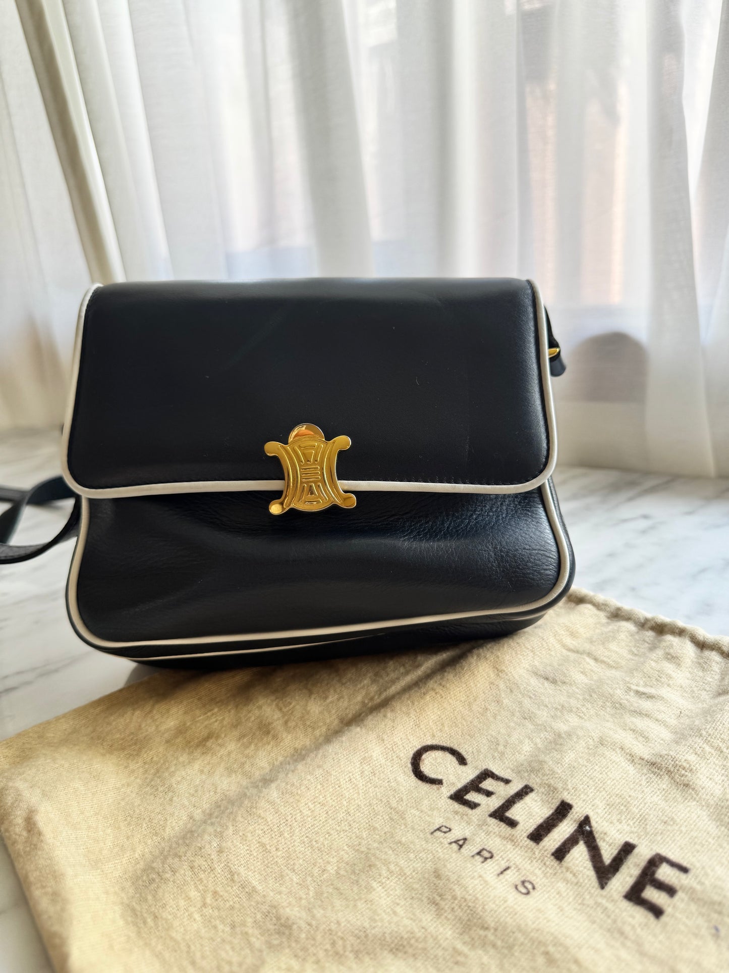 Rare Vintage Céline Triomphe Box Bag