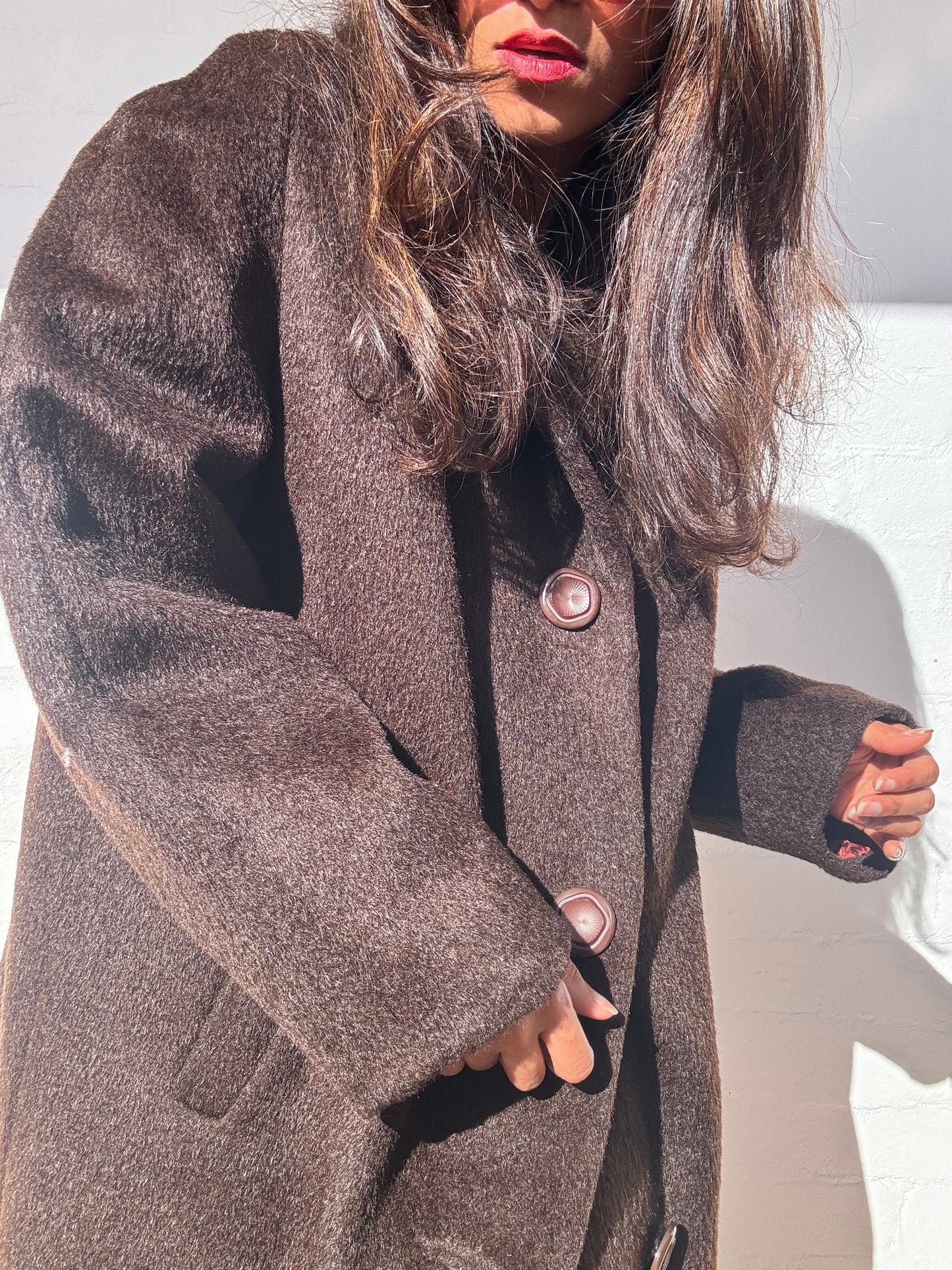 Vintage Mohair & Wool Coat - Made in England