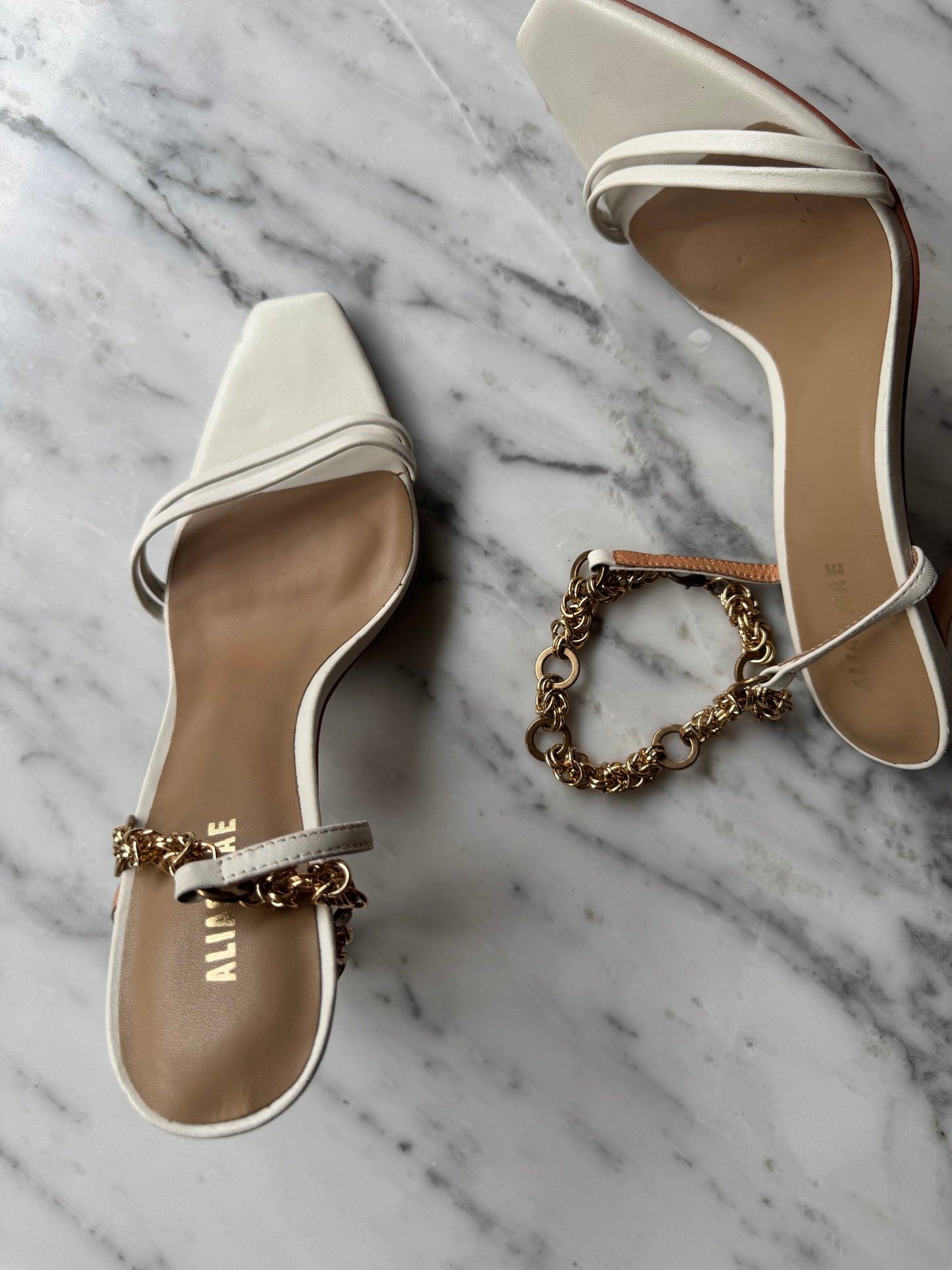 Alias Mae Isha Chain Strap Heels - Ivory