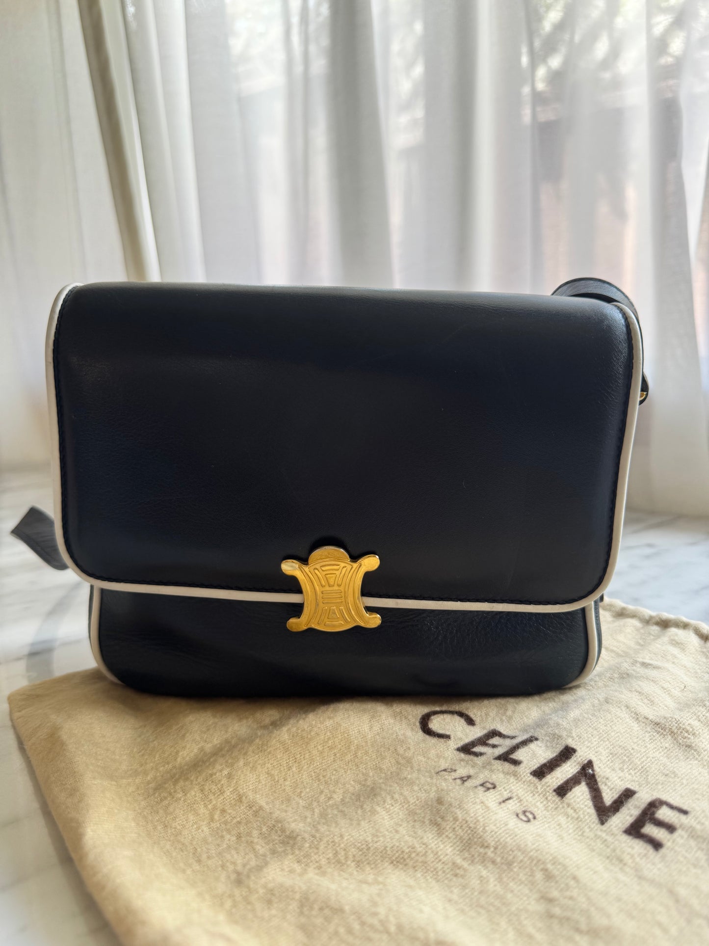 Rare Vintage Céline Triomphe Box Bag