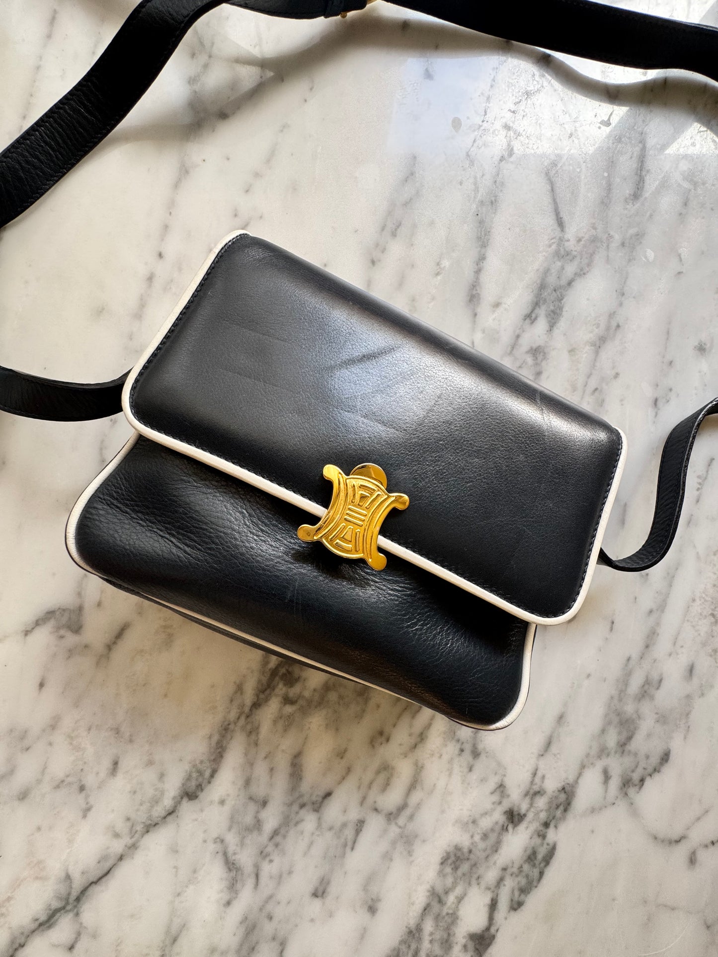 Rare Vintage Céline Triomphe Box Bag