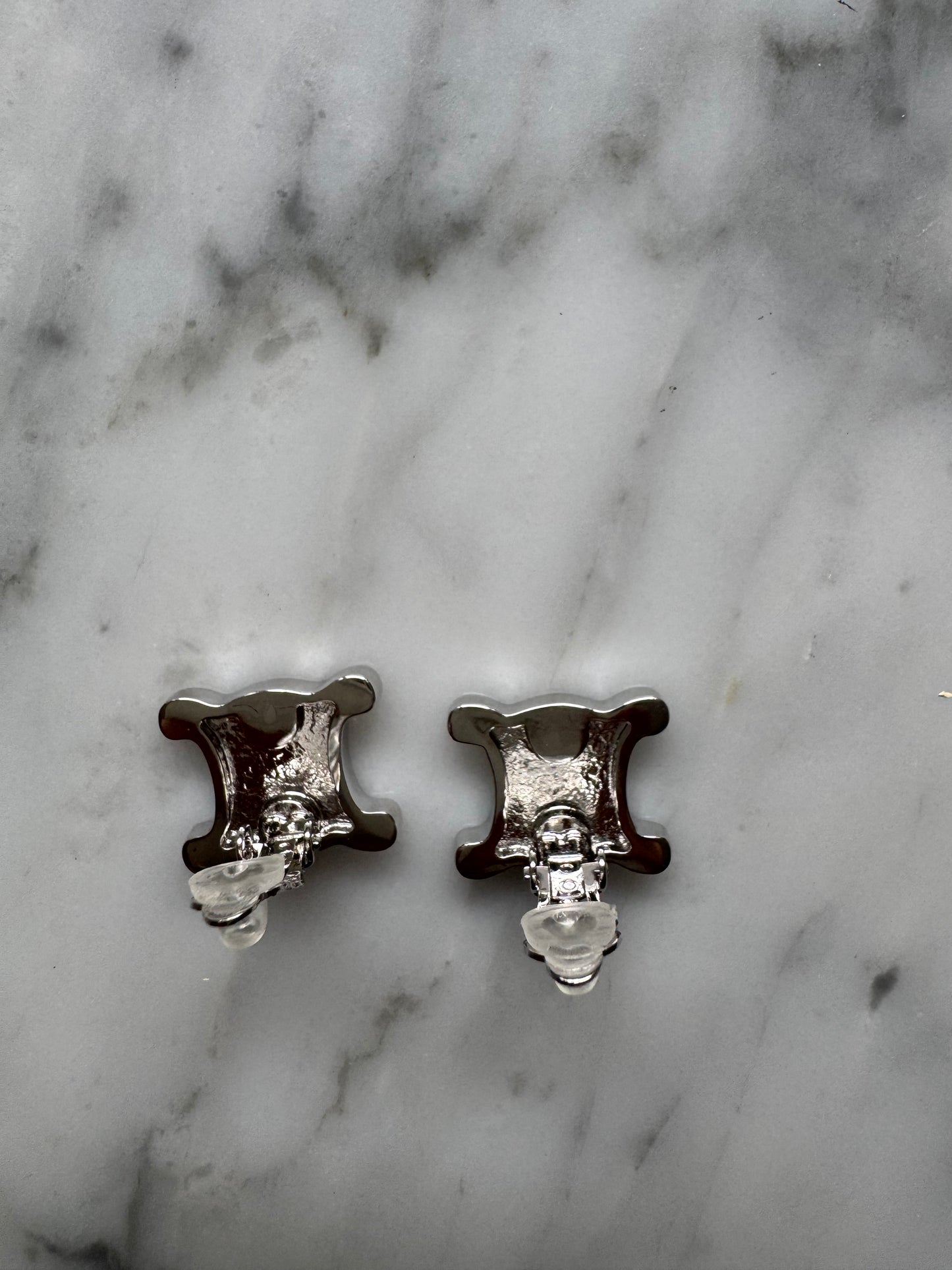 Vintage Céline Triomphe Clip Earrings