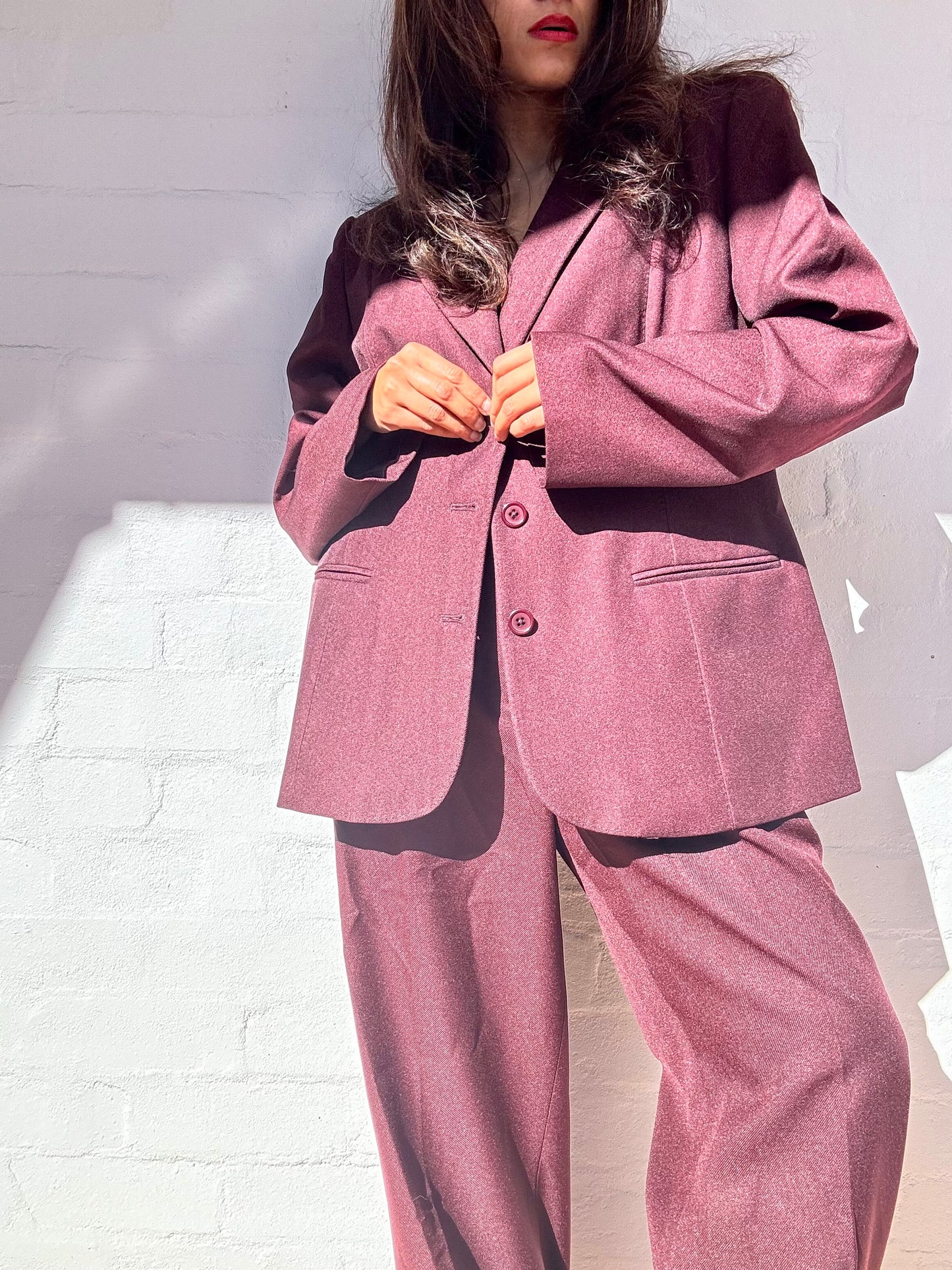 Vintage Burgundy Suit Set