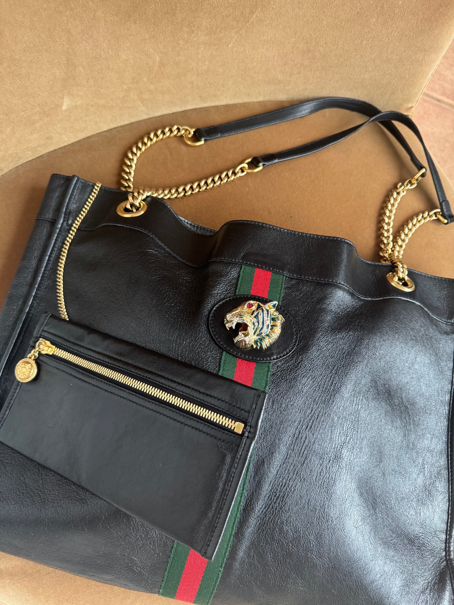 Gucci Rajah Tote with Chain Handle