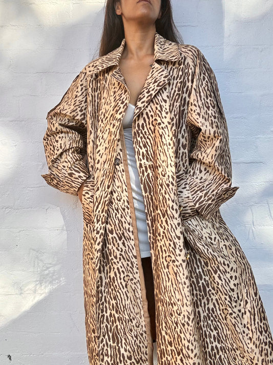 Zimmermann - Espionage leopard-print denim trench coat