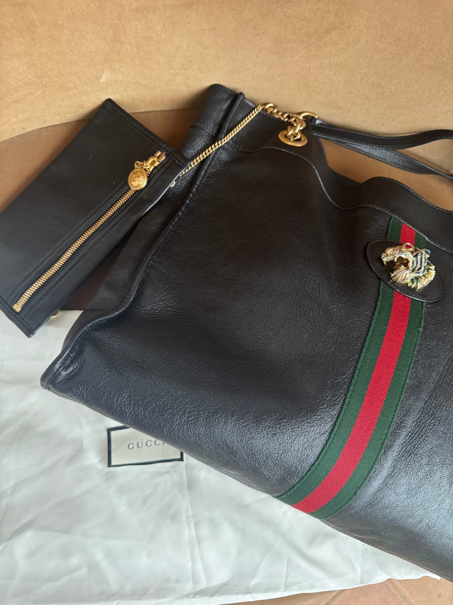 Gucci Rajah Tote with Chain Handle