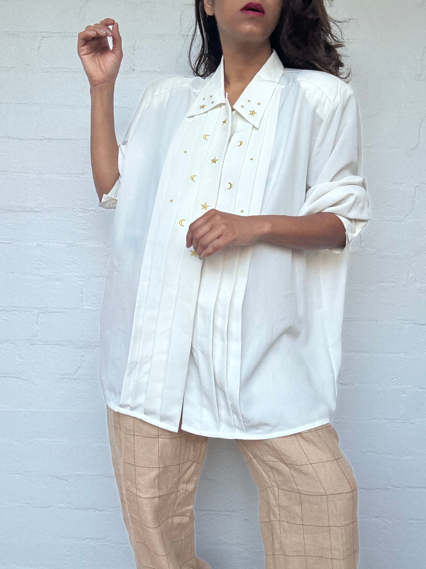 Vintage Pleated Shirt