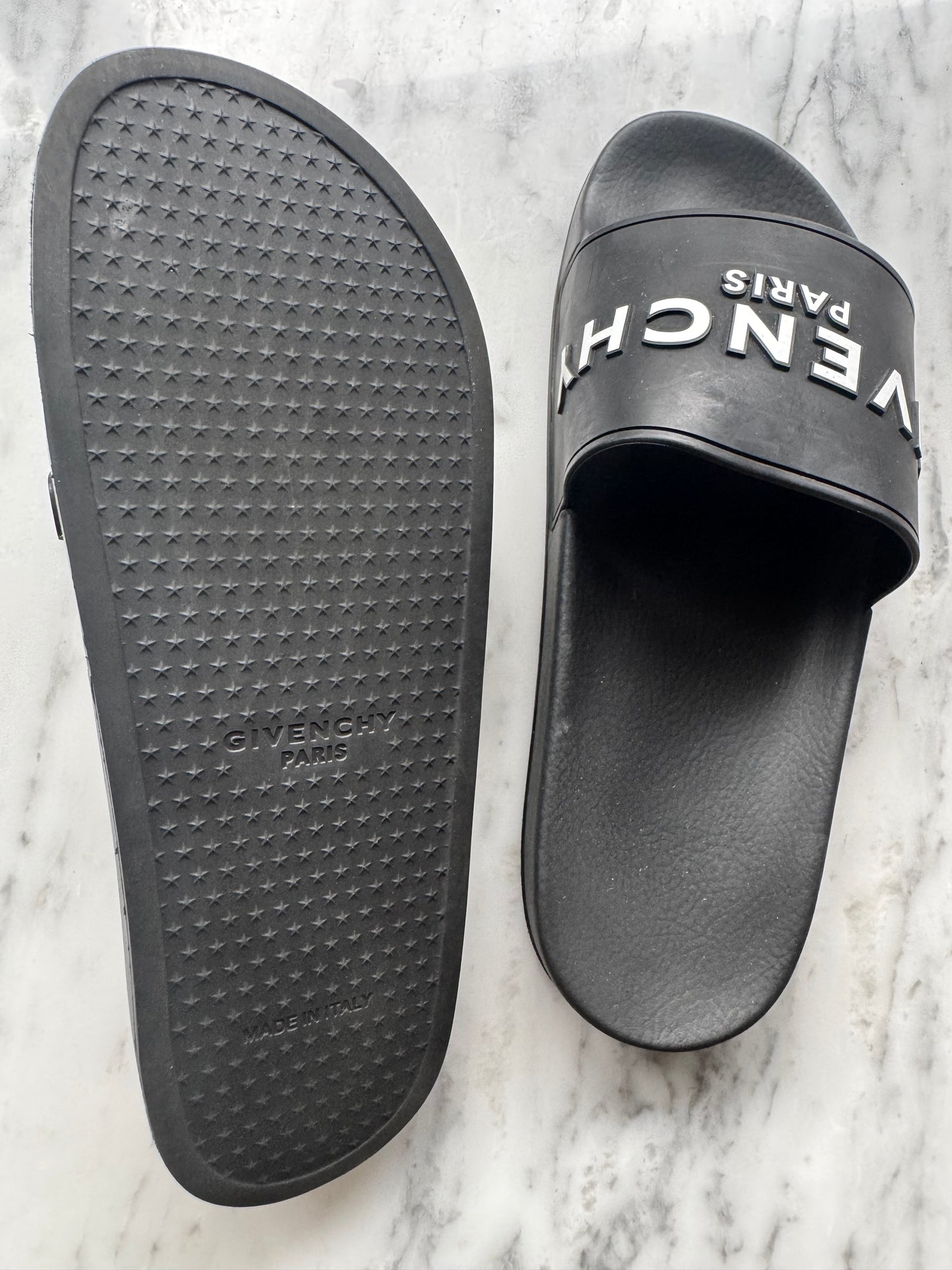 GIVENCHY Logo-print rubber slides