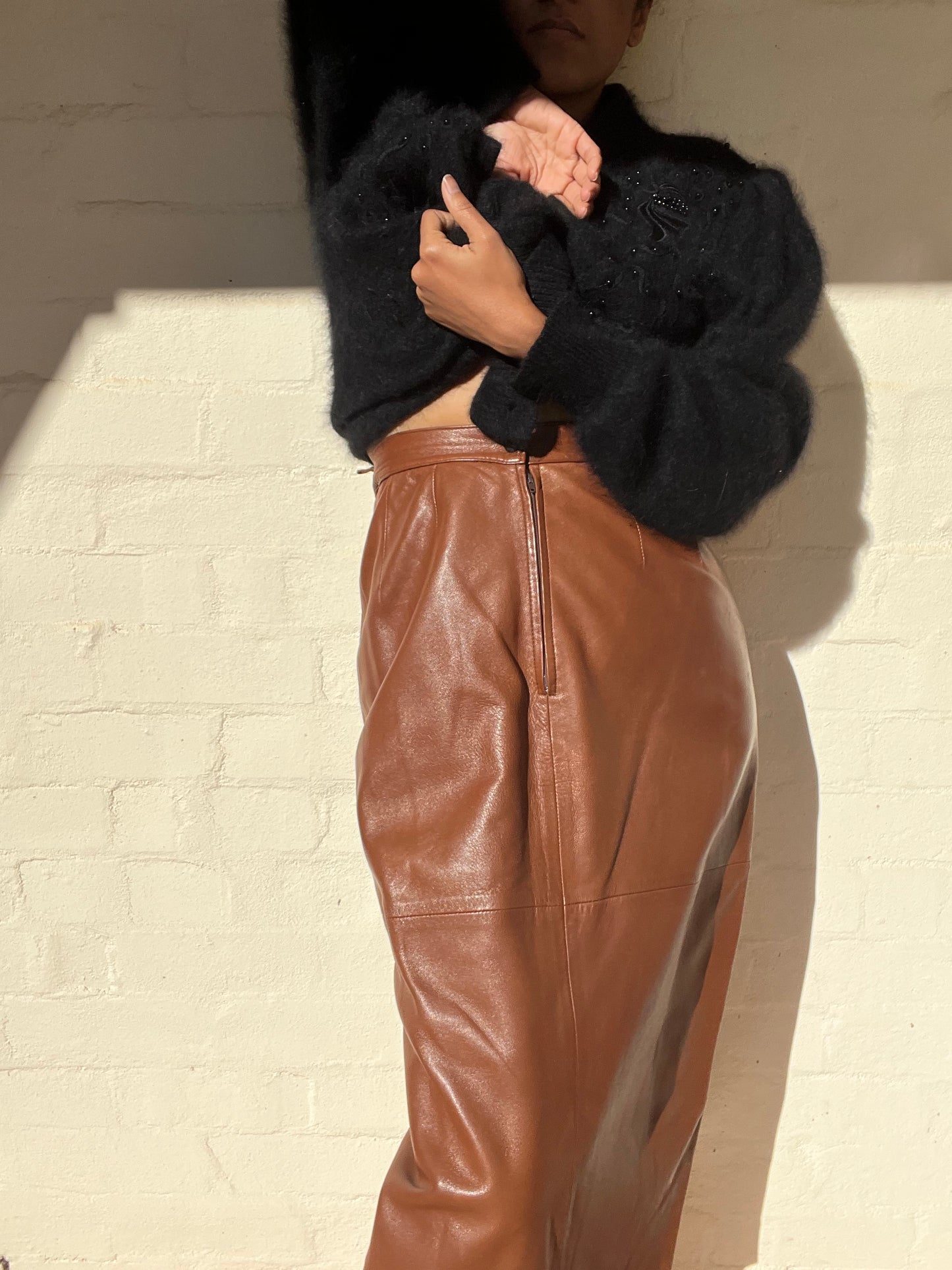 Vintage Leather Skirt