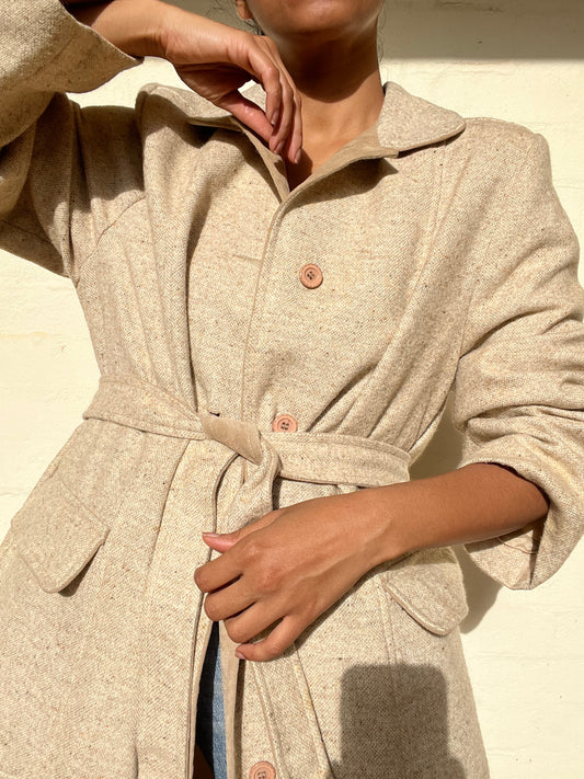 Vintage Wool Trench Coat