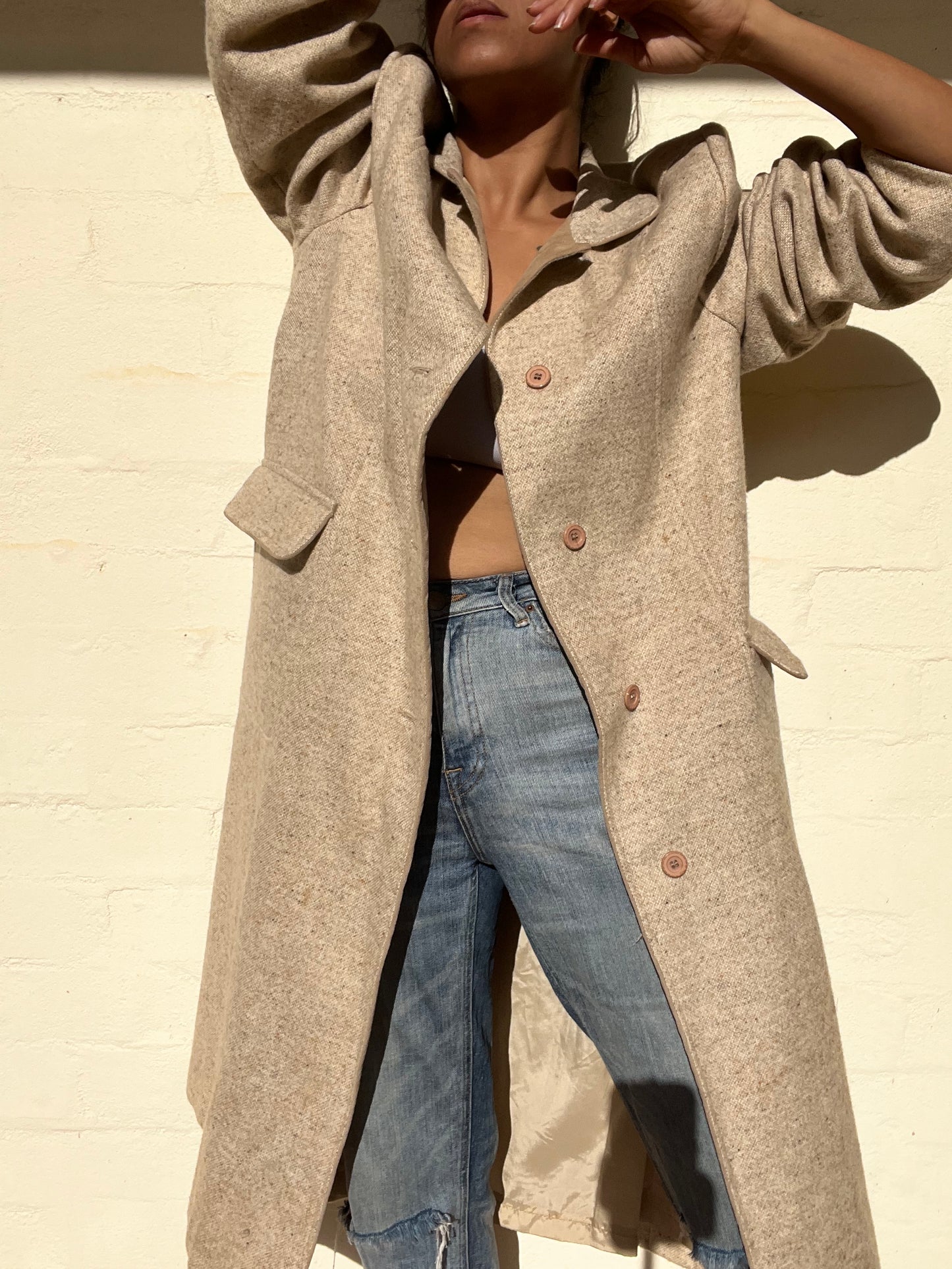 Vintage Wool Trench Coat