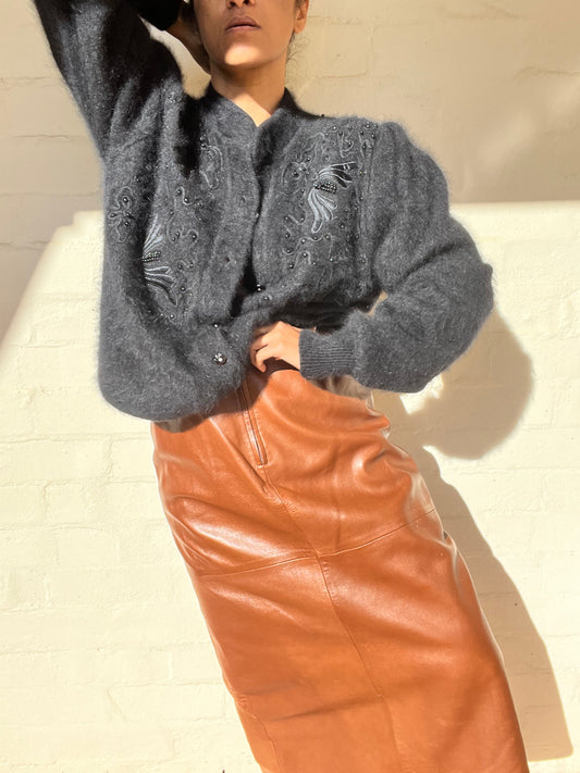 Vintage Leather Skirt