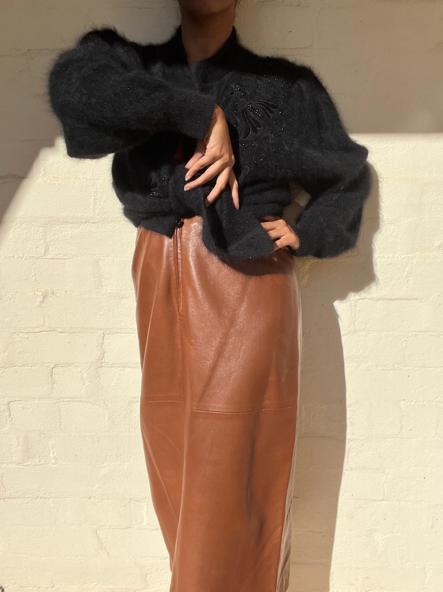 Vintage Leather Skirt